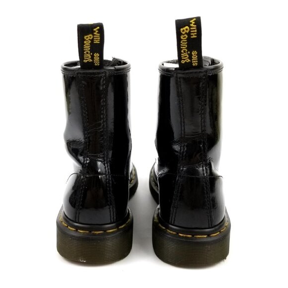 Dr. Martens Black Patent Leather Combat Boots 6 Grunge Y2k 90s Urban Streetwear - Picture 7 of 9